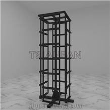 Marble Rotate Sample Display Stand Quartz Display Tower