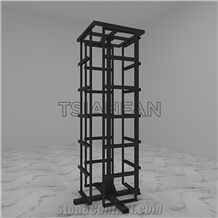 Marble Rotate Sample Display Stand Quartz Display Tower