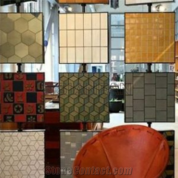 Mosaic Tile Sample Rotate Dispaly Stand in Wall St-74
