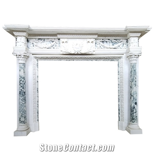 Antique Standing Fireplace Surround Indoor Fireplace