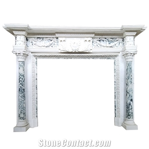 Antique Standing Fireplace Surround Indoor Fireplace