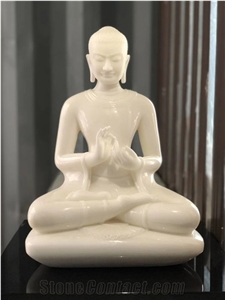 YUANDA Giant White Onyx Sitting Budha Statues