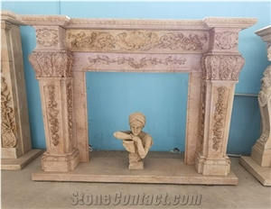 YUANDA Indoor Marble Fireplace Mantel