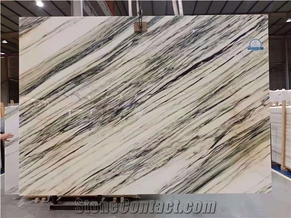 Athens White Jade Marble Polished Floor Covering Slabs