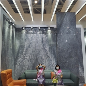 China Dark Grey Marble Polished Wall Covering Tiles