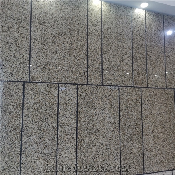 China New Yellow G682 Granite Bush Hammered Wall Tiles