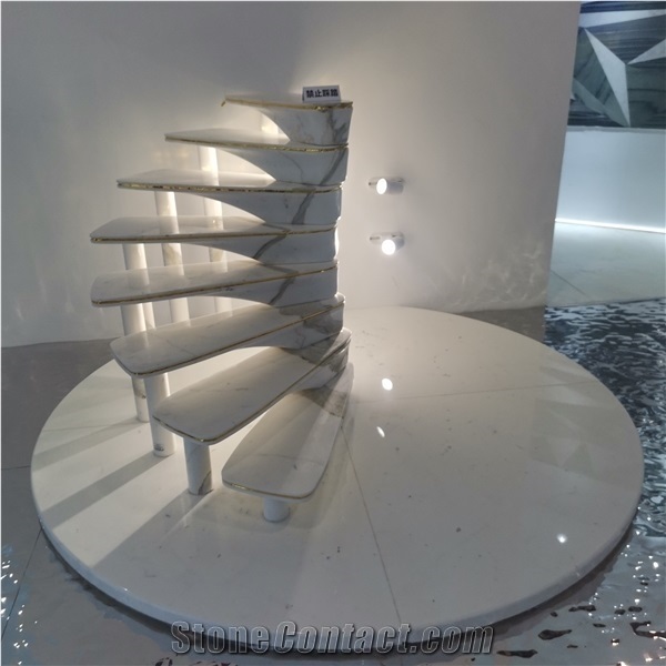 China Peirce White Marble Polished Stair Treads &Stone Steps