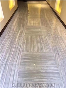 Greece Wood Vein White Marble Polished Floor Covering Tiles