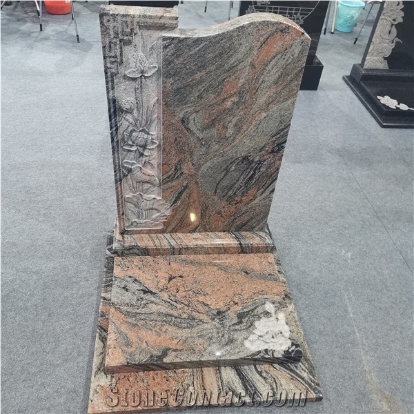 India Multicolor Red Granite Polished Sculptures Headstones