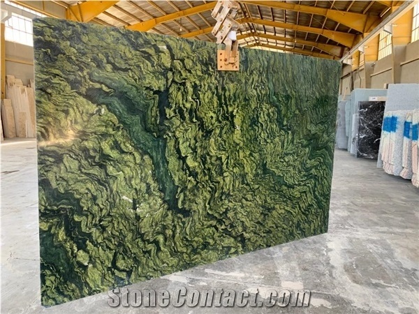 Iran Picasso Green Granite Polished Wall Slabs &Floor Tiles from China 