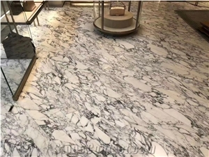 Italian Arabascado White Marble Polished Floor Slabs &Tiles