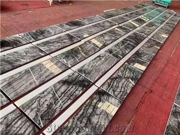 Silver Cedar Wood Grey Marble Polished Big Slabs&Floor Tiles