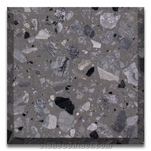 Black Terrazzo Tiles Dark Grey Terrazzo Floor Tiles