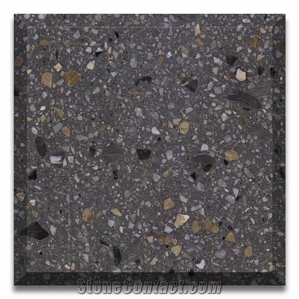 Dark Grey Terrazzo Wall Tiles Terrazzo Pattern Cement Tile