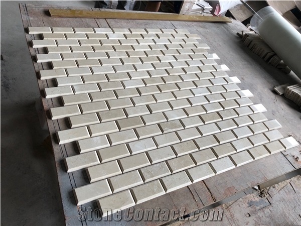 Crema Marfil Marble Brick Mosaic Tile