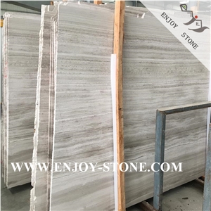 Antique / Leather White Vein Wooden Marble Slabs
