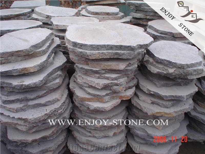 Lava Stone Grilling Stone Light Grey Flagstone