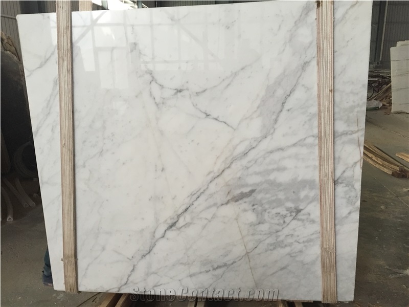 Polished Snow White Marble Tiles Slabs For Wall Floor