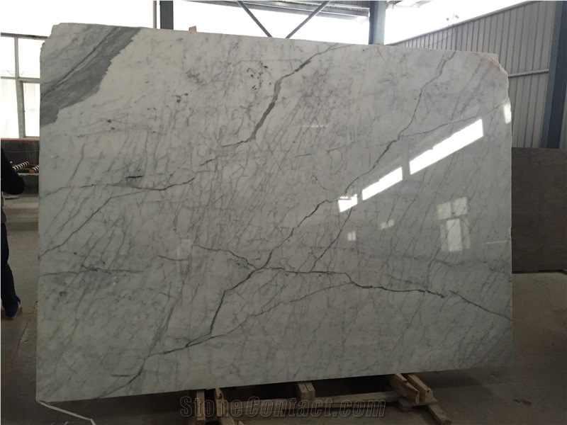 Polished Snow White Marble Tiles Slabs For Wall Floor