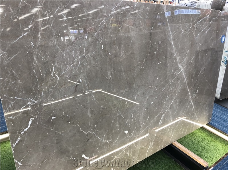 Polished Turkey Cyprus Grey Marble Stone Slabs