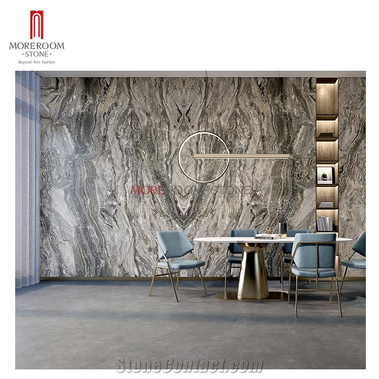 Bookmatch Marble 12mm Large Porcelain Tile Wall