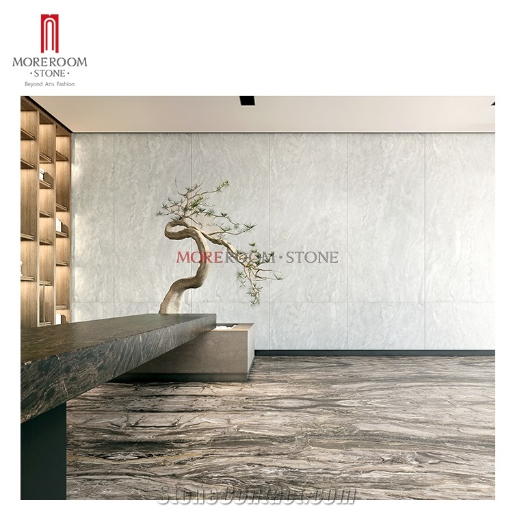 White Onyx Sintered Surface Ceramic for Countertops Wall
