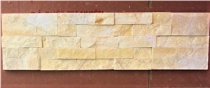 Cultured Wall Panels- Yellow Marble Wall Panel Ledge Stone