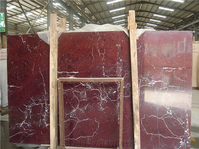 China Rosso Purple Marble for Tile
