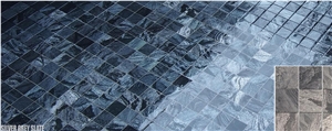 Silver Grey Slate Swimming Pool Tiles