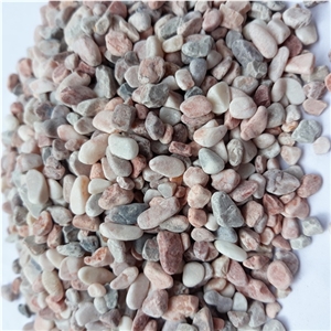 High Roundness Pink Color Pebble Stone for Decor