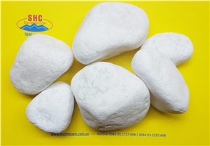 Snow White Pebble 50-80mm for Landscaping