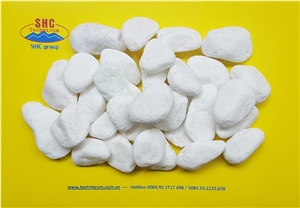 Snow White Pebble 50-80mm for Landscaping