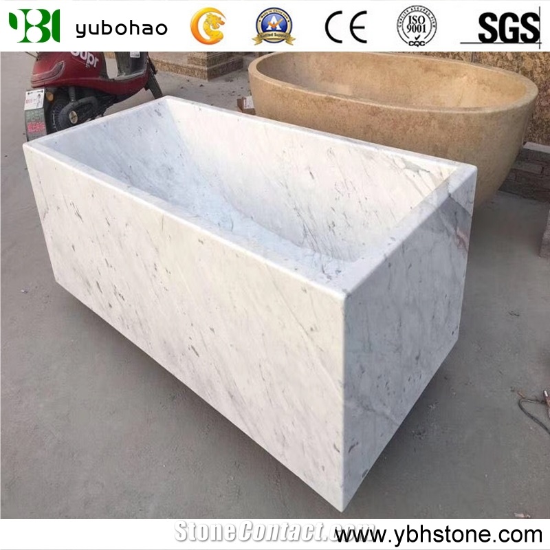 Bianco Carrara White/Marble Bathtub for Bathroom