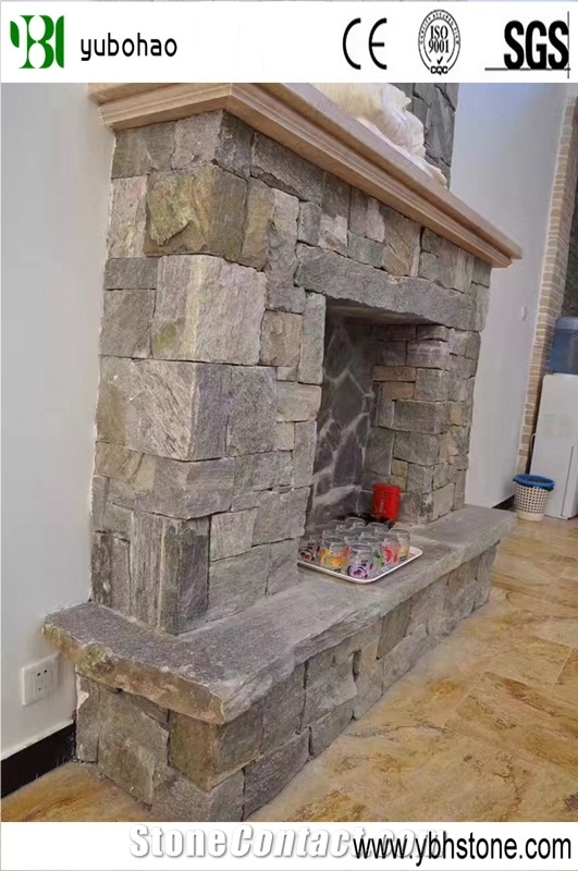Cemented Stacked Natural Stone Wall Panel/Veneer