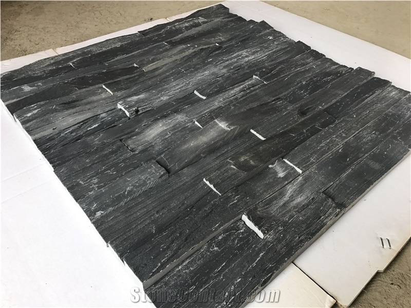 China Black Slate Of Wall Cladding for Garden