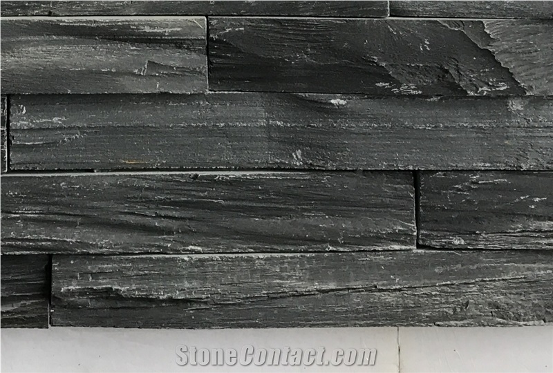 China Black Slate Of Wall Cladding for Garden