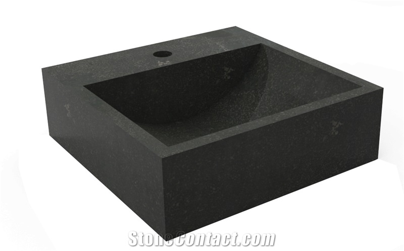 China Granite Black Bathroom Stone Basins, Sinks
