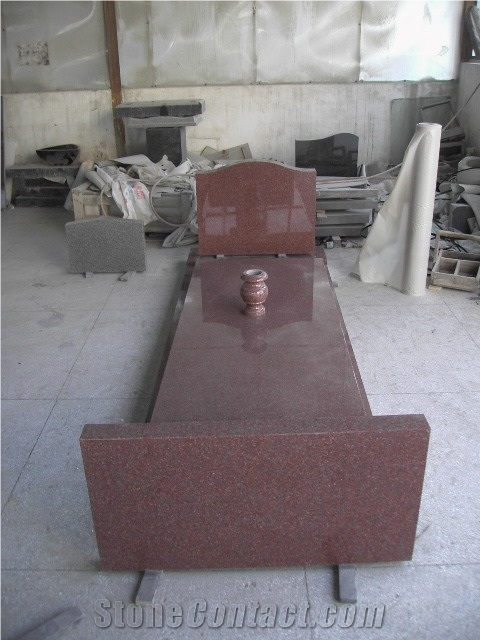 China Red Granite Gravestone/Monument/Tombstone