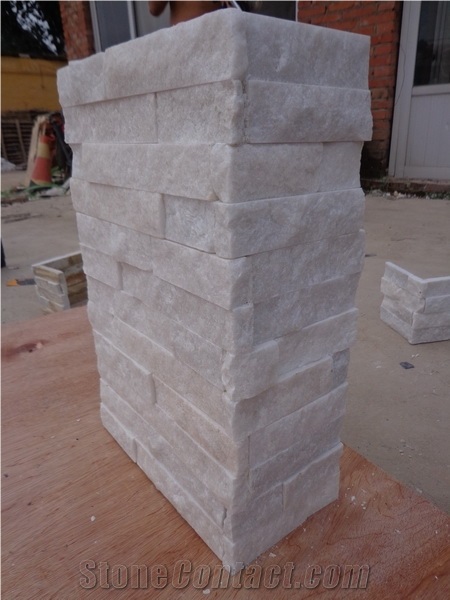 China White Slate Ledge Stone Split Surface