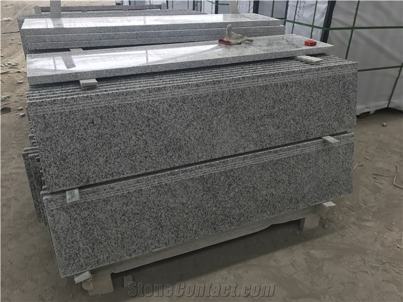 Gray China Granite, G602, Sesame White Steps