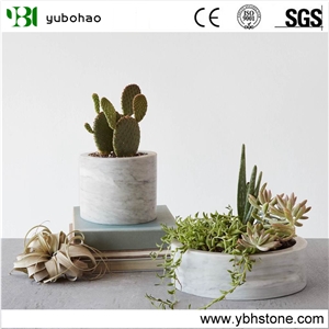 Honed Marble Base/Tray/White Marble for Decoration