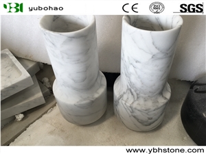 Jazz White/Black Marble for Flower Decorative Vase