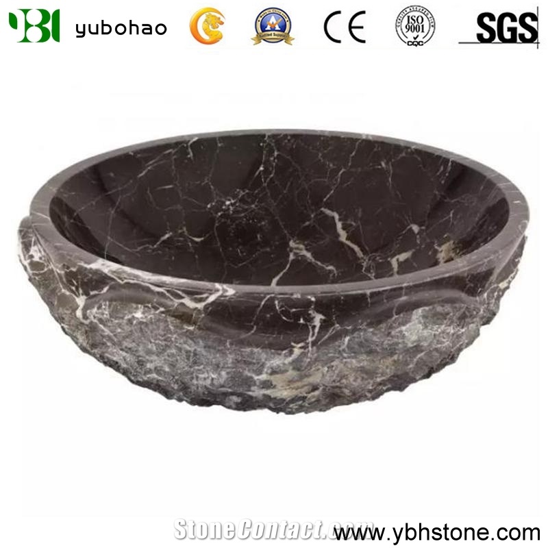 Round Natural Stone Basin for Bathroom