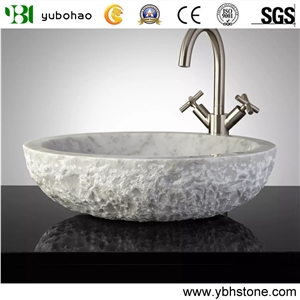 Round Natural Stone Basin for Bathroom