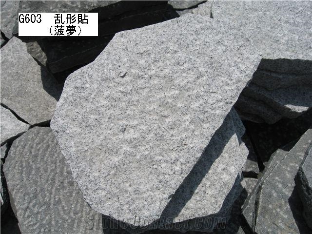 Sesame White/G603, China Granite Flagstone, Pavers