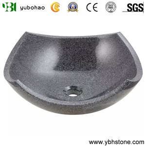 Shanxi Black/Black Polish Stone Basin for Bathroom