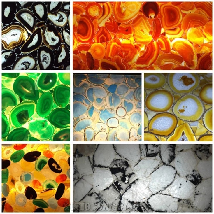Agate Wall Panels Semiprecious Stone Slabs For Sale