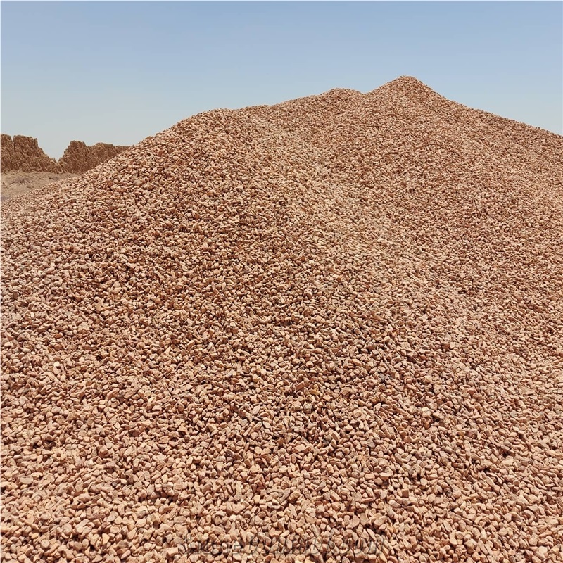 Brown Marble Chips Crushed Stone Ready to Load