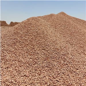 Brown Marble Chips Crushed Stone Ready to Load