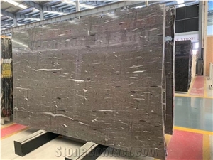 Brown Silk Exotic Granite Slabs Floor Tile For Wall Floor